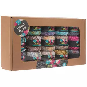 Multi-Color Artiste Hand-Dyed Crochet Cotton Thread