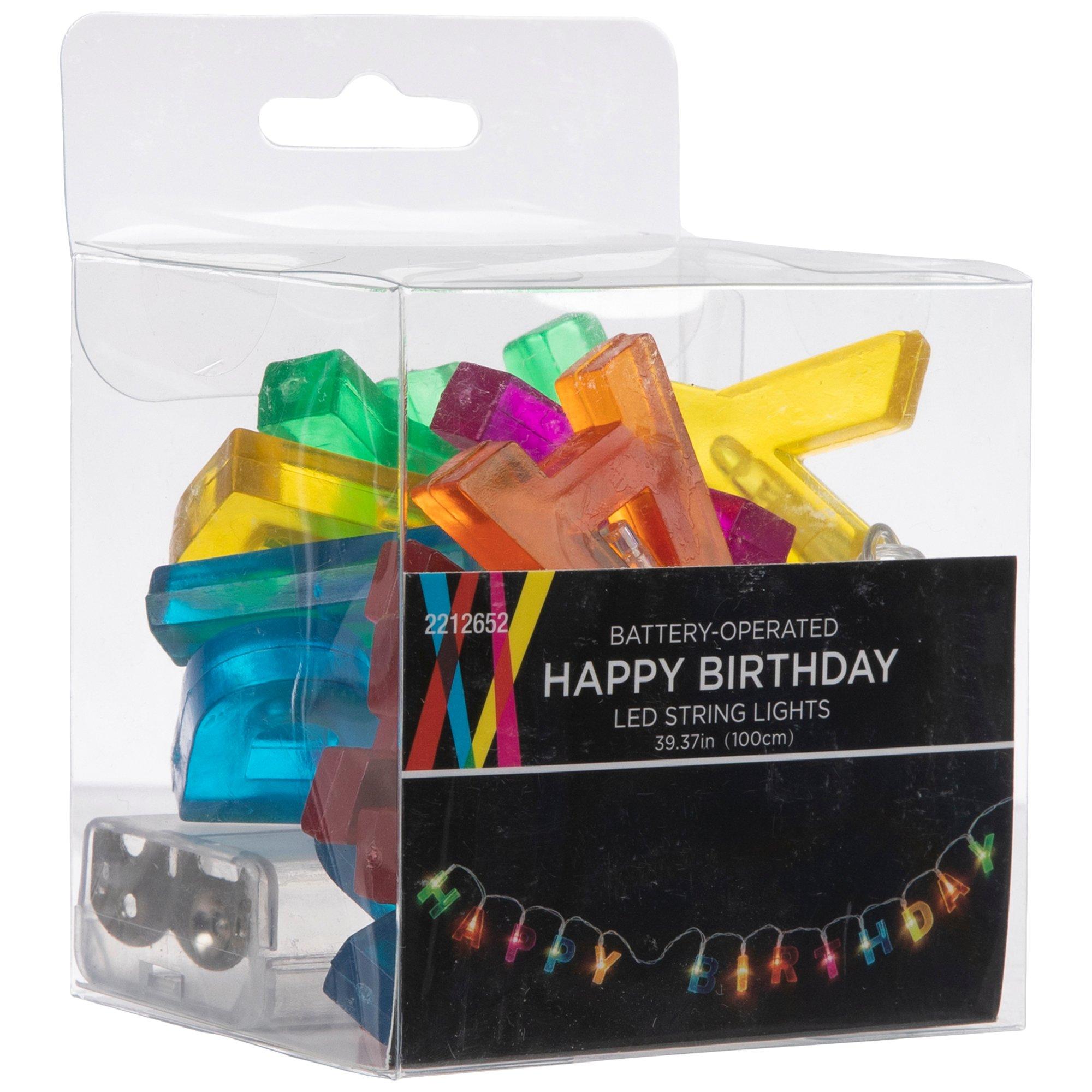Happy Birthday LED String Lights Hobby Lobby 2212652