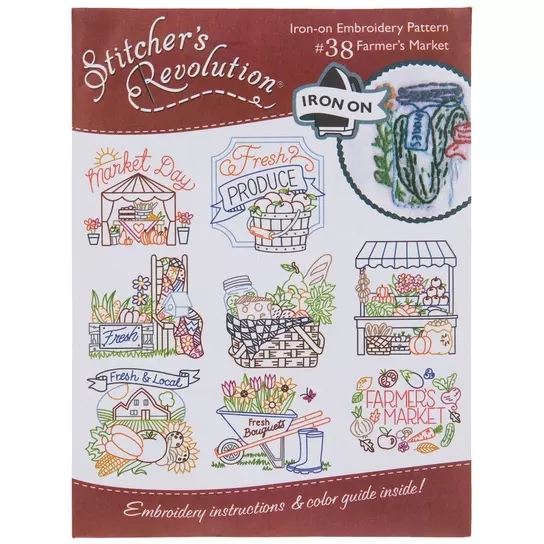 Farmer's Market Iron-On Embroidery Patterns