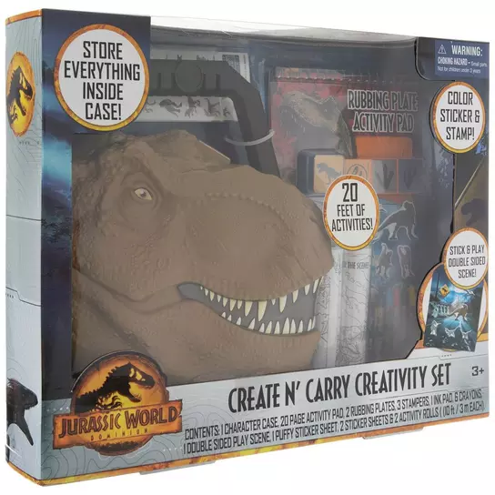 Jurassic World Raised Sticker Sheet 4 Pack Set – Open and Clothing