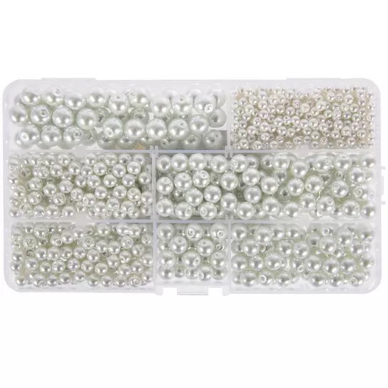 White Marble Cross Beads – Betsey's Boutique Shop