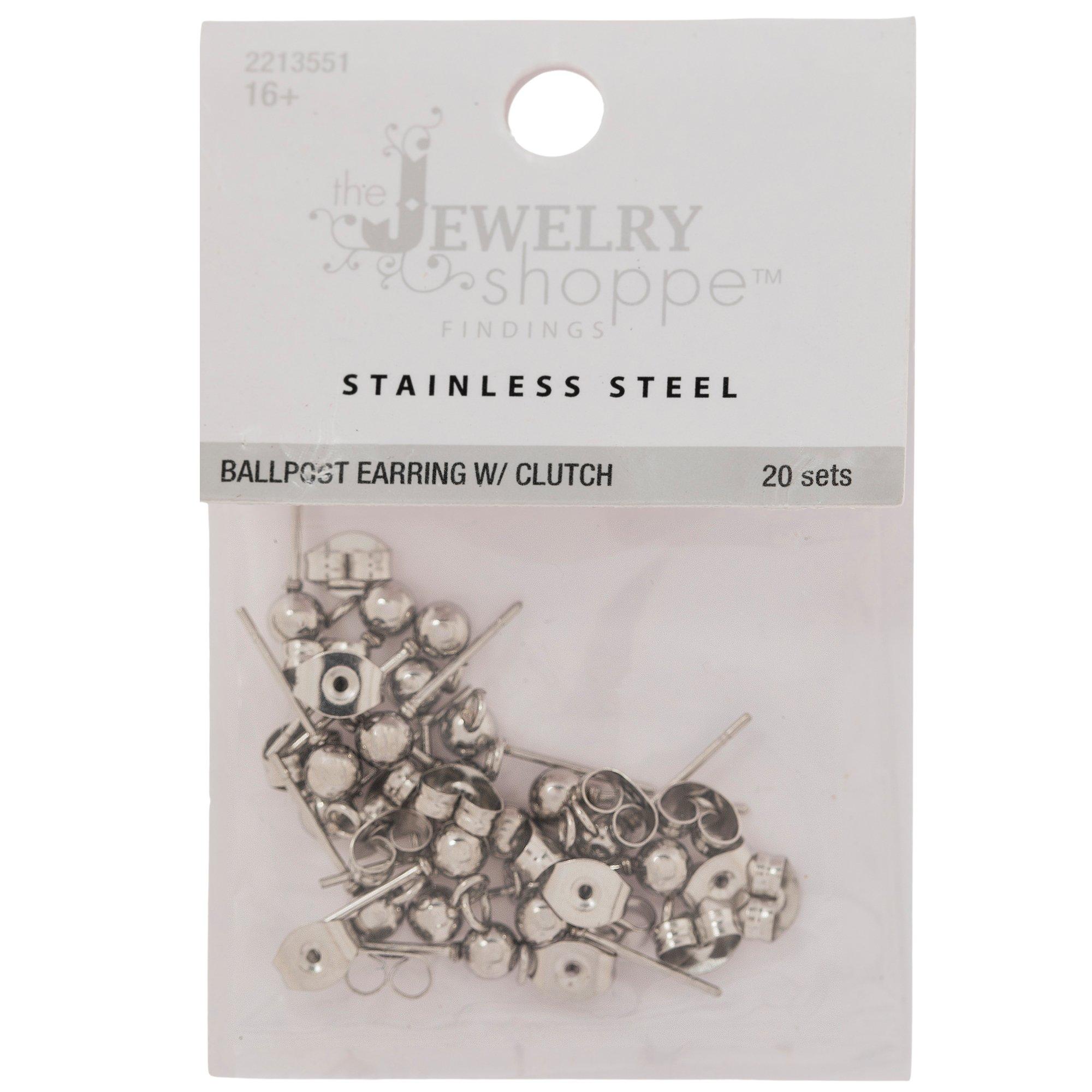 Stainless Steel Ball Earring Posts With Clutch Hobby Lobby 2213551