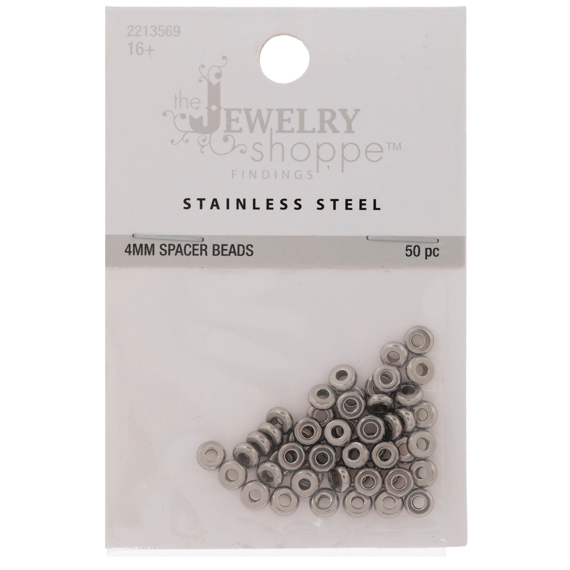 Stainless Steel Flat Spacer Beads 4mm Hobby Lobby 2213569