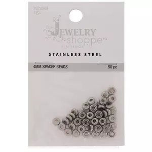 Stainless Steel Flat Spacer Beads - 4mm
