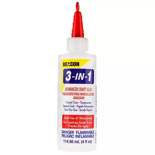 Beacon Adhesives 3-in-1 Advanced Craft Glue 118.56 ml, Dries Crystal Clear  (Pack of 2) : : Arts & Crafts
