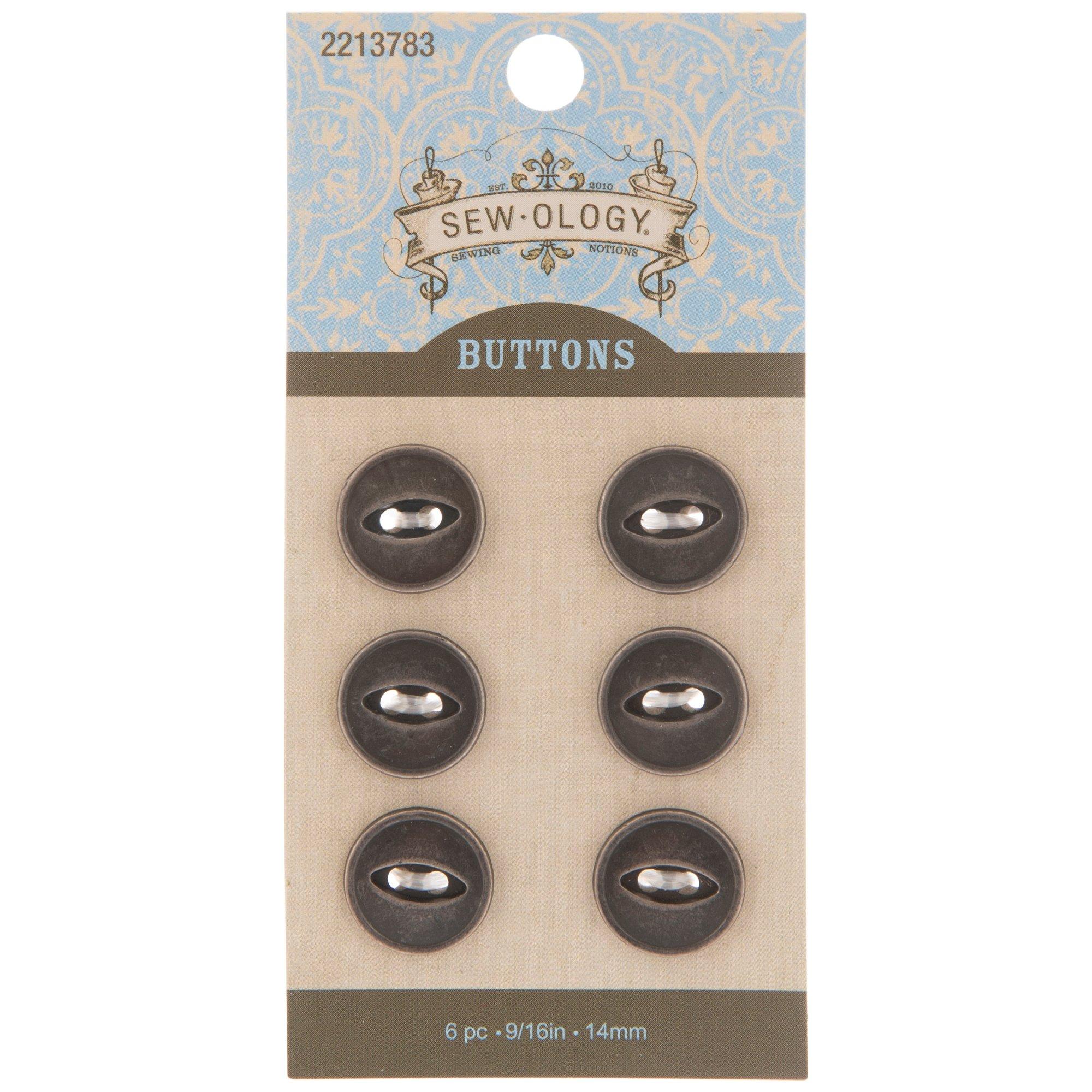 Antique Silver Cat Eye Buttons - 14mm | Hobby Lobby | 2213783