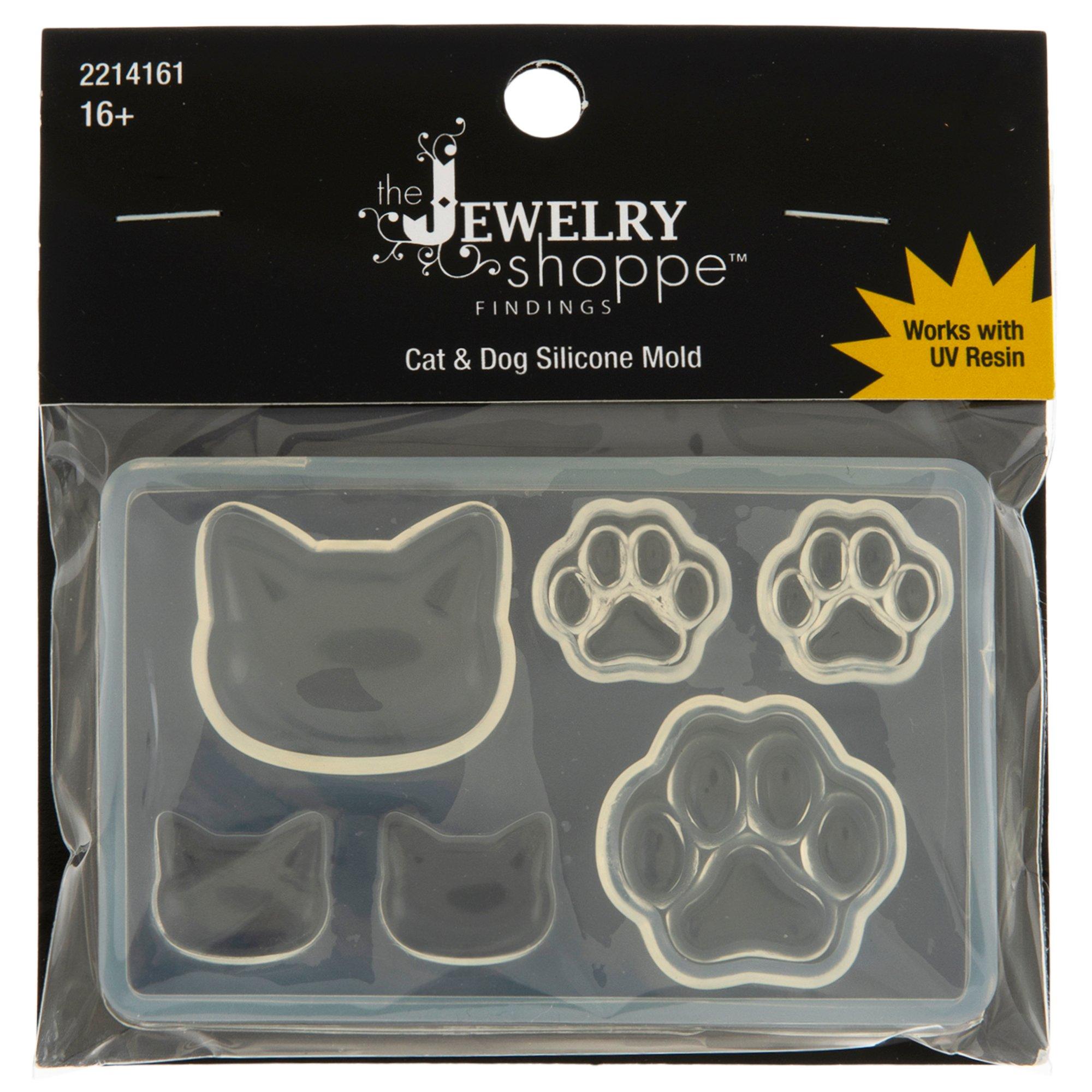 Hibalala Resin Molds Cat Paw Shape Box Epoxy Mold DIY Resin Casting Cute Cat Paw Container Silicone Mold for Storage Small Stuff, Dog Paw