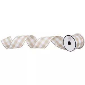 Reliant 5/8 Wired Gingham Ribbon, 5/8 x 50yd
