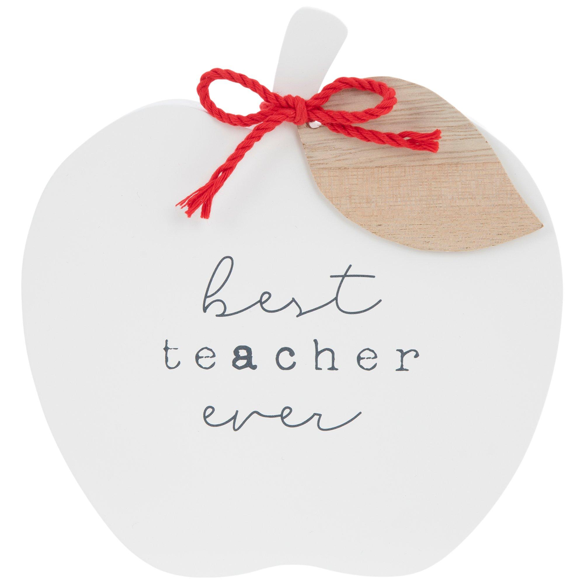 Best Teacher Ever Apple Wood Decor | Hobby Lobby | 2220655