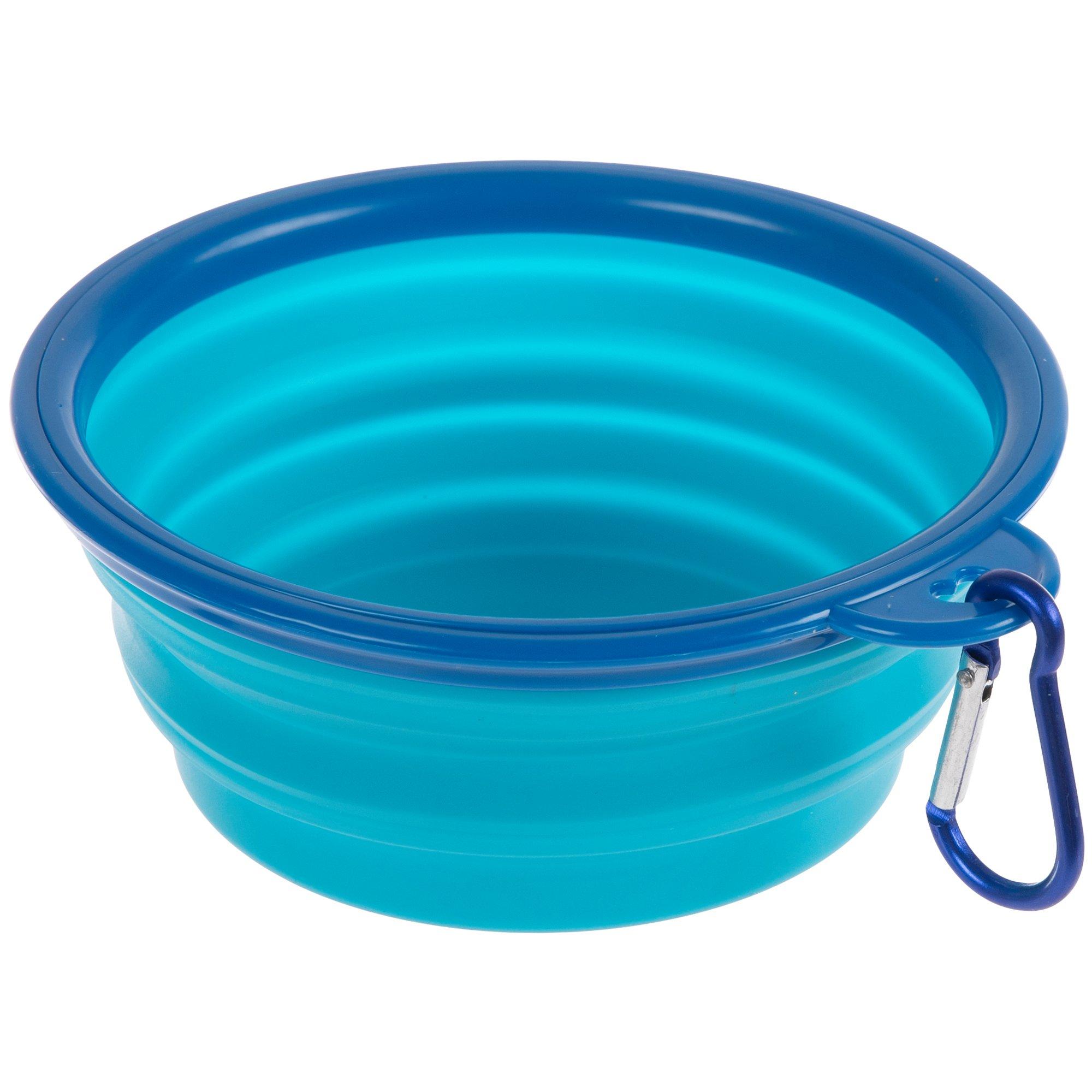 SwissGear 3335 2-Pack Collapsible Dog Bowls for Travel, with Can Lid Set -  Blue