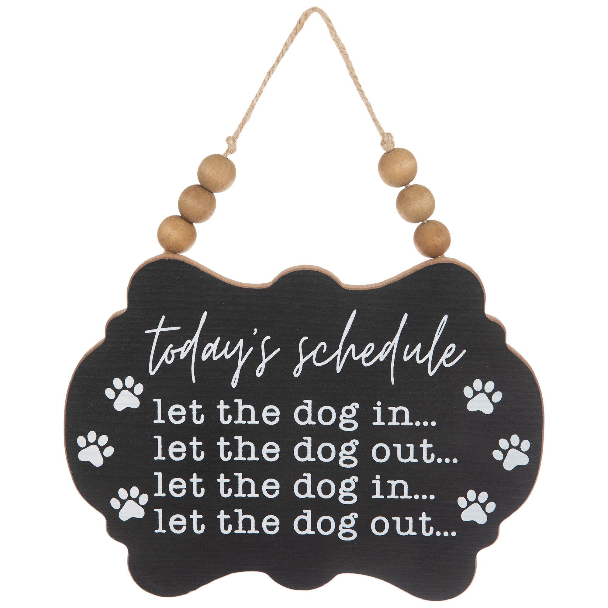 Today's Schedule Dog Wood Wall Decor Hobby Lobby 2221638