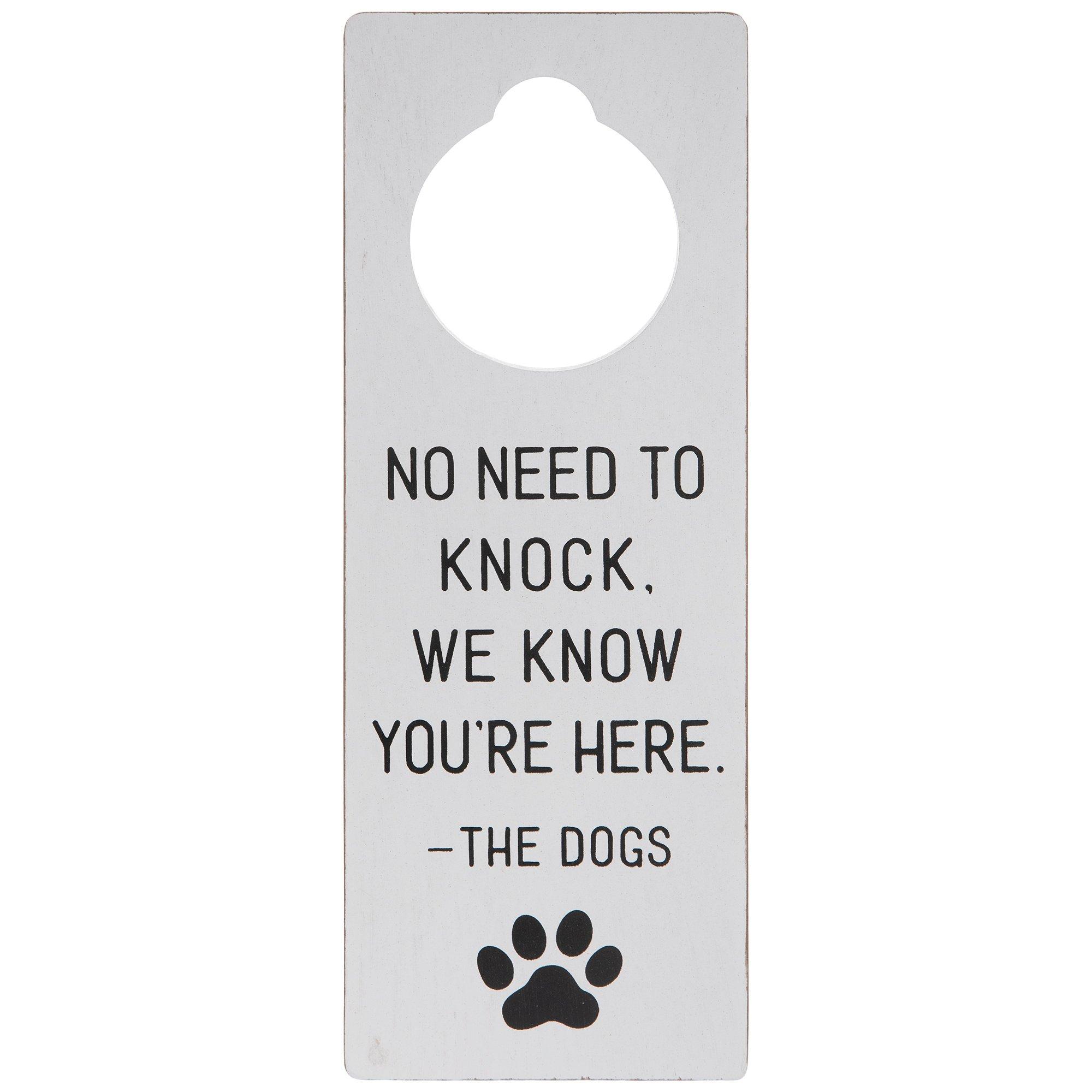 No Need To Knock Dogs Wood Door Hanger Hobby Lobby 2221661