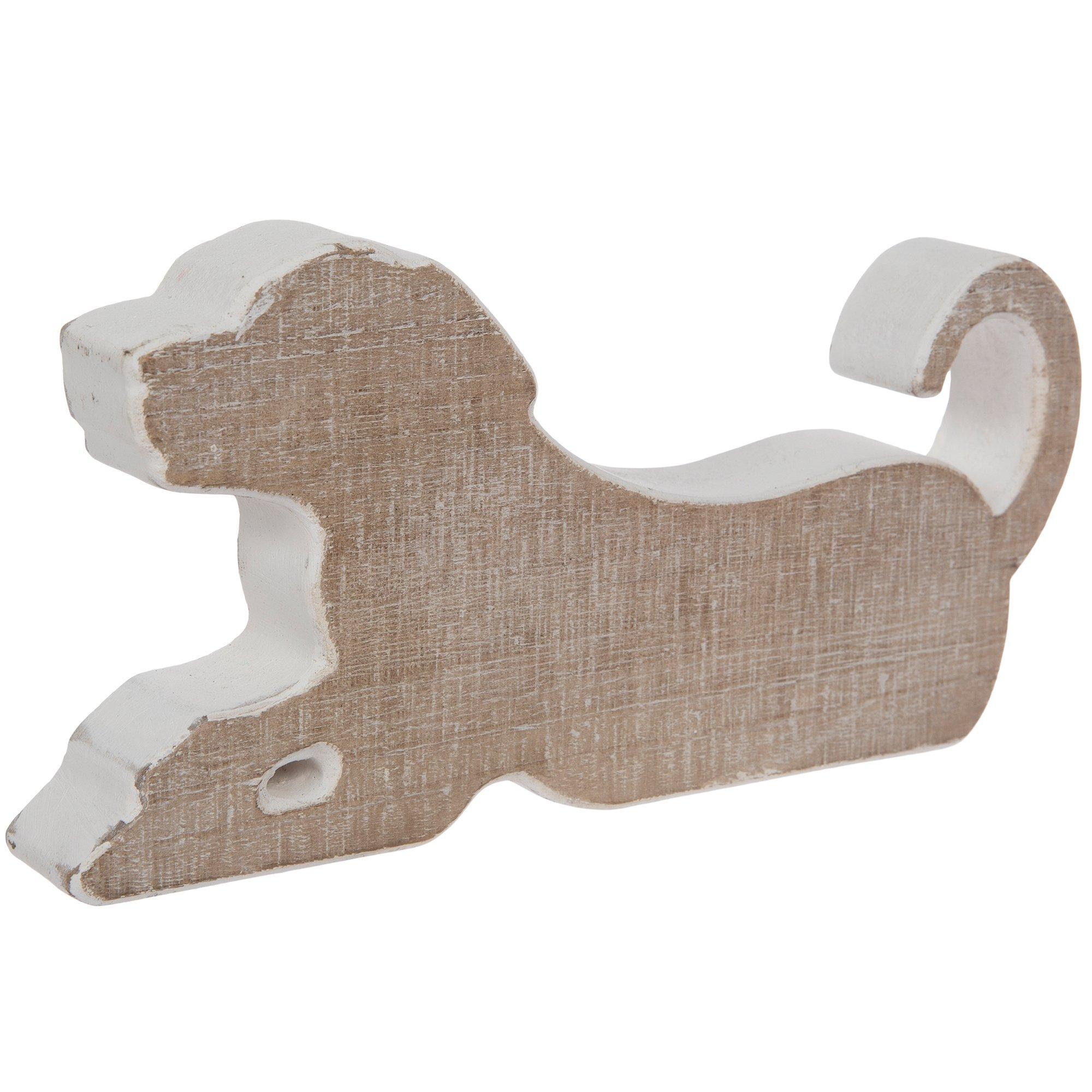 Whitewash Wood Dog Hobby Lobby 2221778