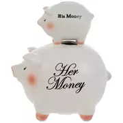 His & Her Money Piggy Bank