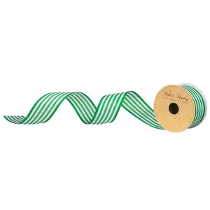 Striped Wired Edge Ribbon - 1 1/2"