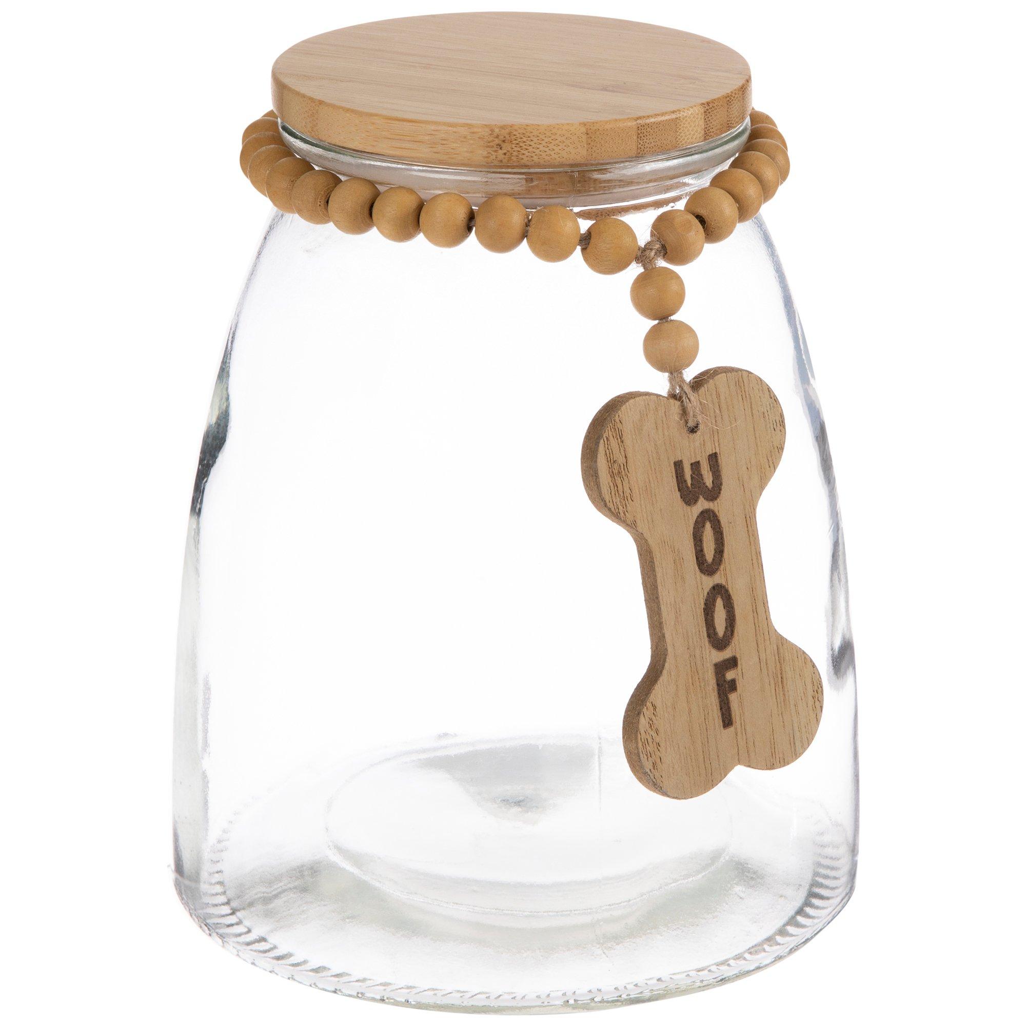 Glass Jar With Wood Lid & Spoon, Hobby Lobby