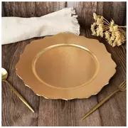 Gold Bordeaux Scalloped Charger Plate