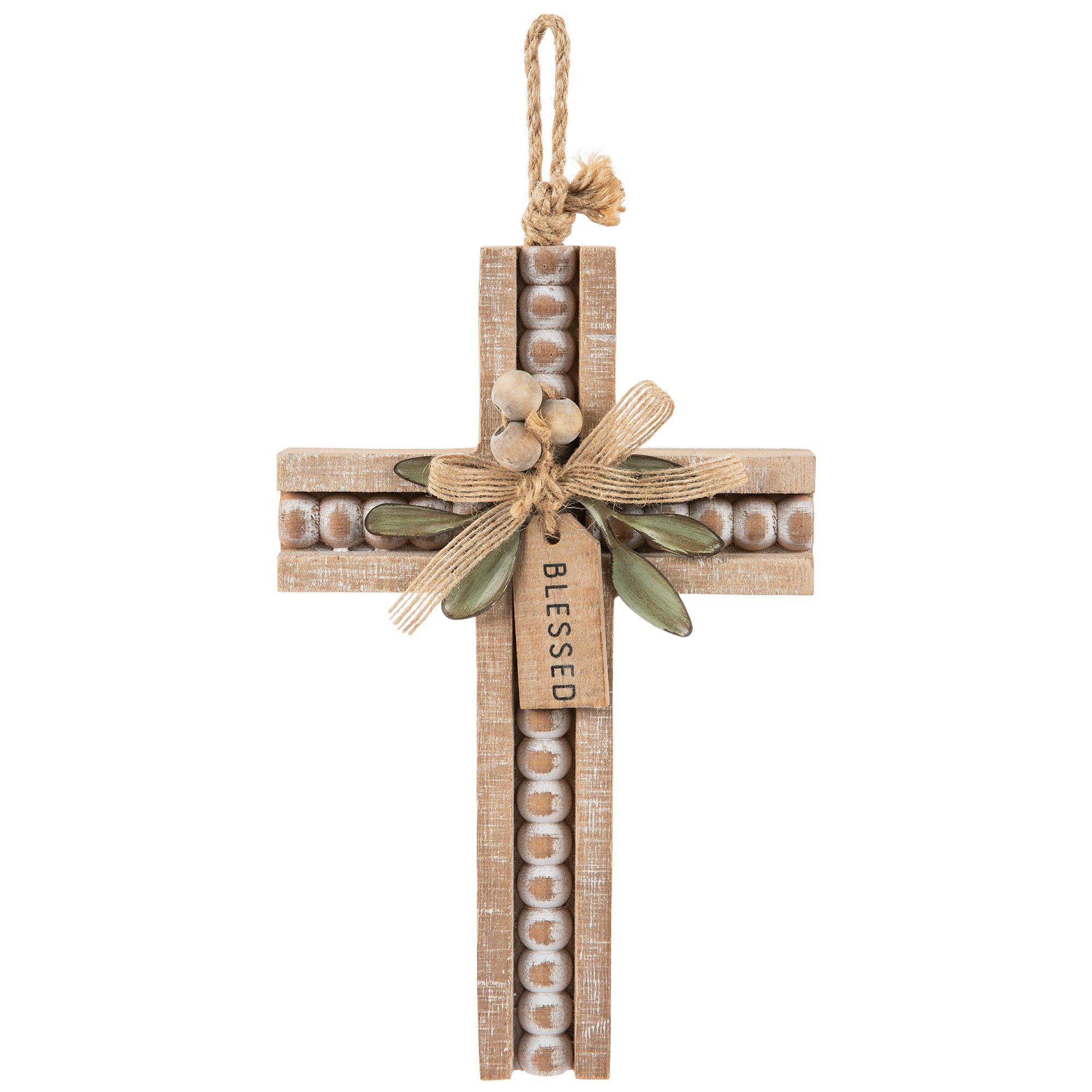 Brown Mix Wood Cross Beads, Hobby Lobby