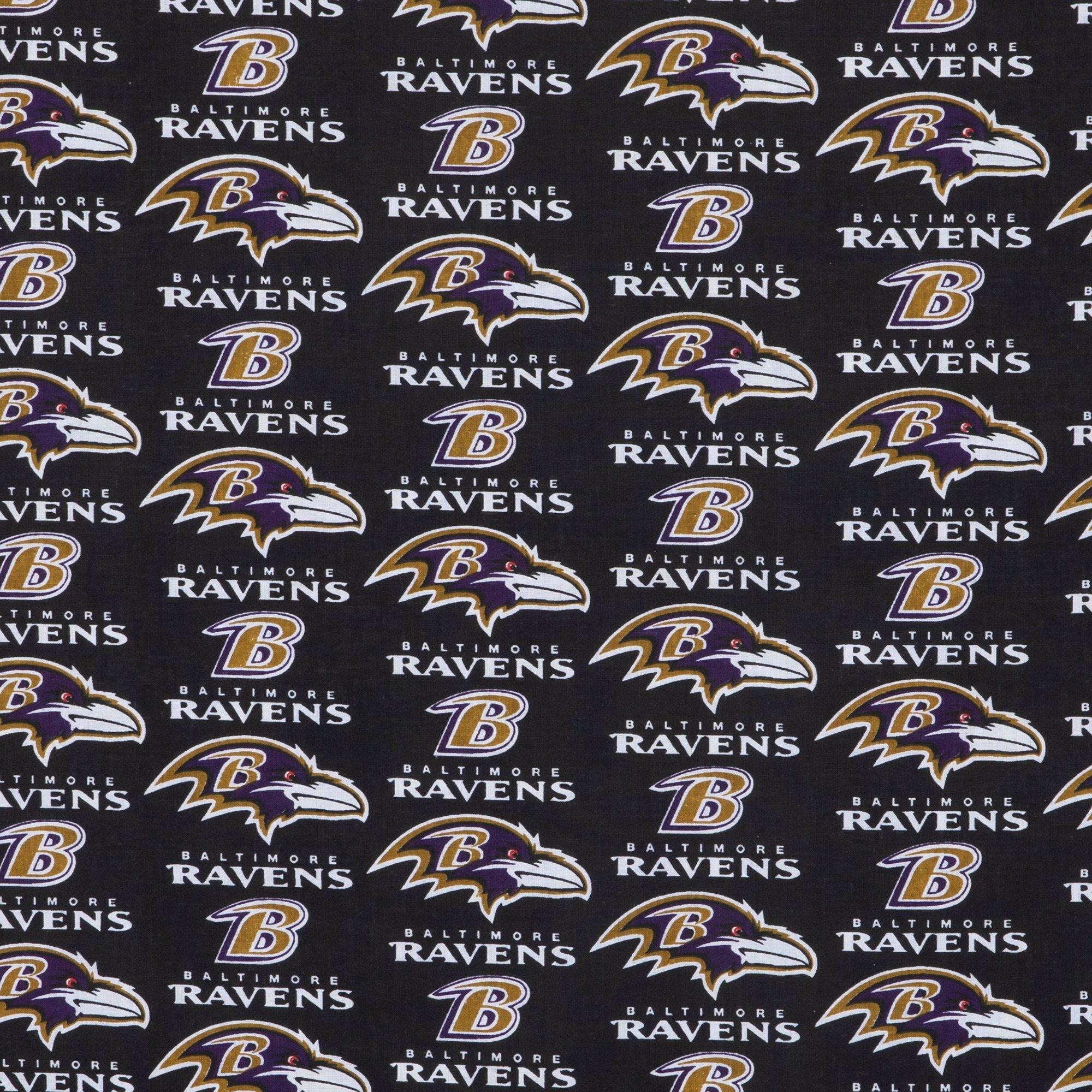 NFL Baltimore Ravens Cotton 8.25 x 1.75 Fabric, 1 Each