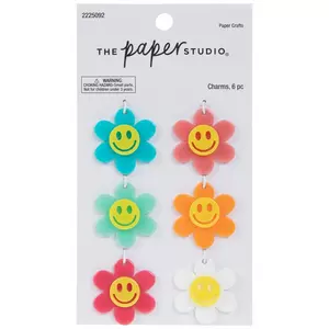 Multi-Color Daisy Smiley Face Charms