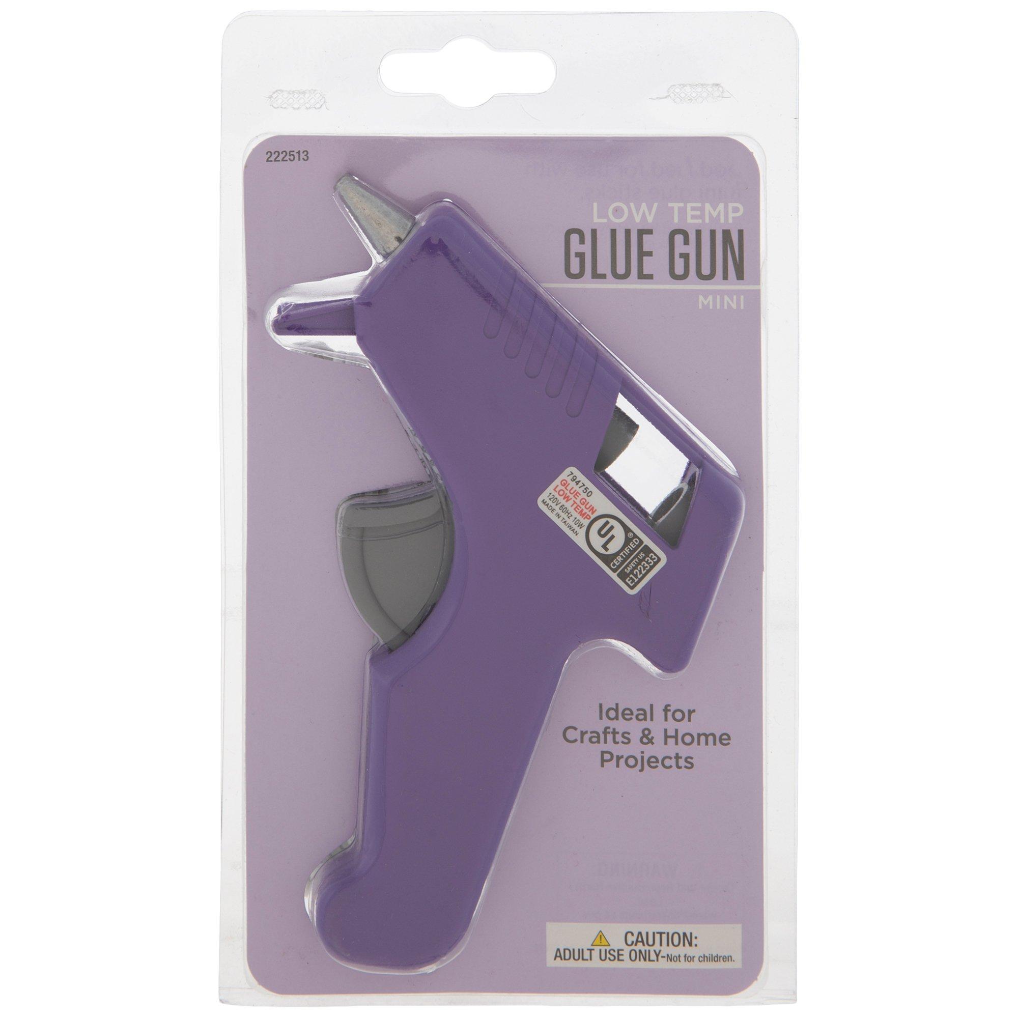 Low-Temp Mini Glue Gun, Yellow, 5.5 x 4 , 1 Glue Gun + 3 Glue