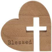 Blessed Heart With Cross Cutout