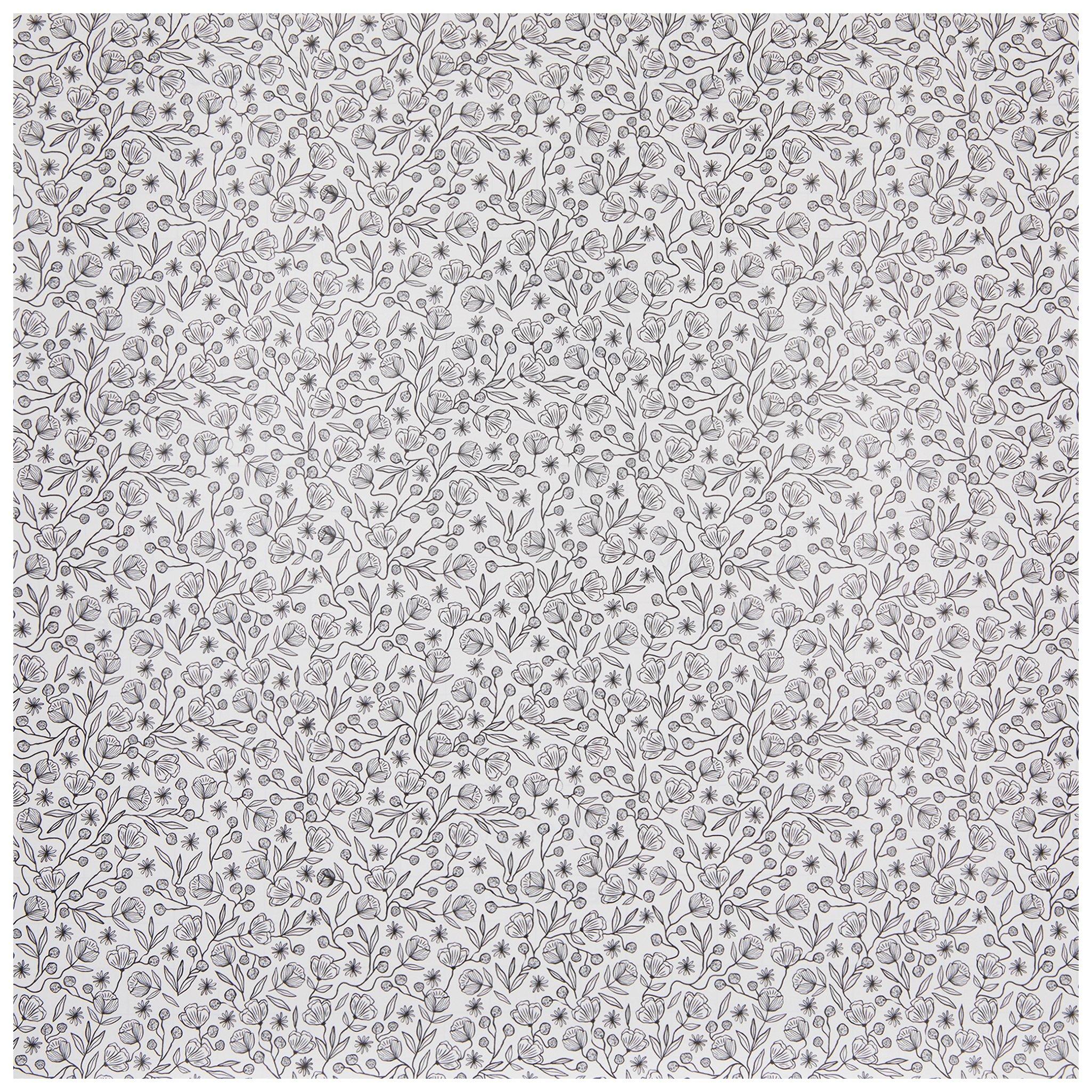 Linework Floral Removable Self Adhesive Vinyl 12" x 12" Hobby Lobby 2226561