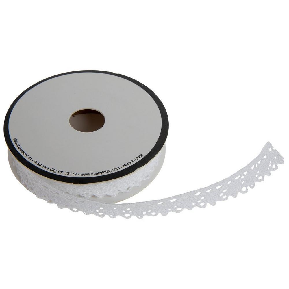 White Lace Trim - 5/8