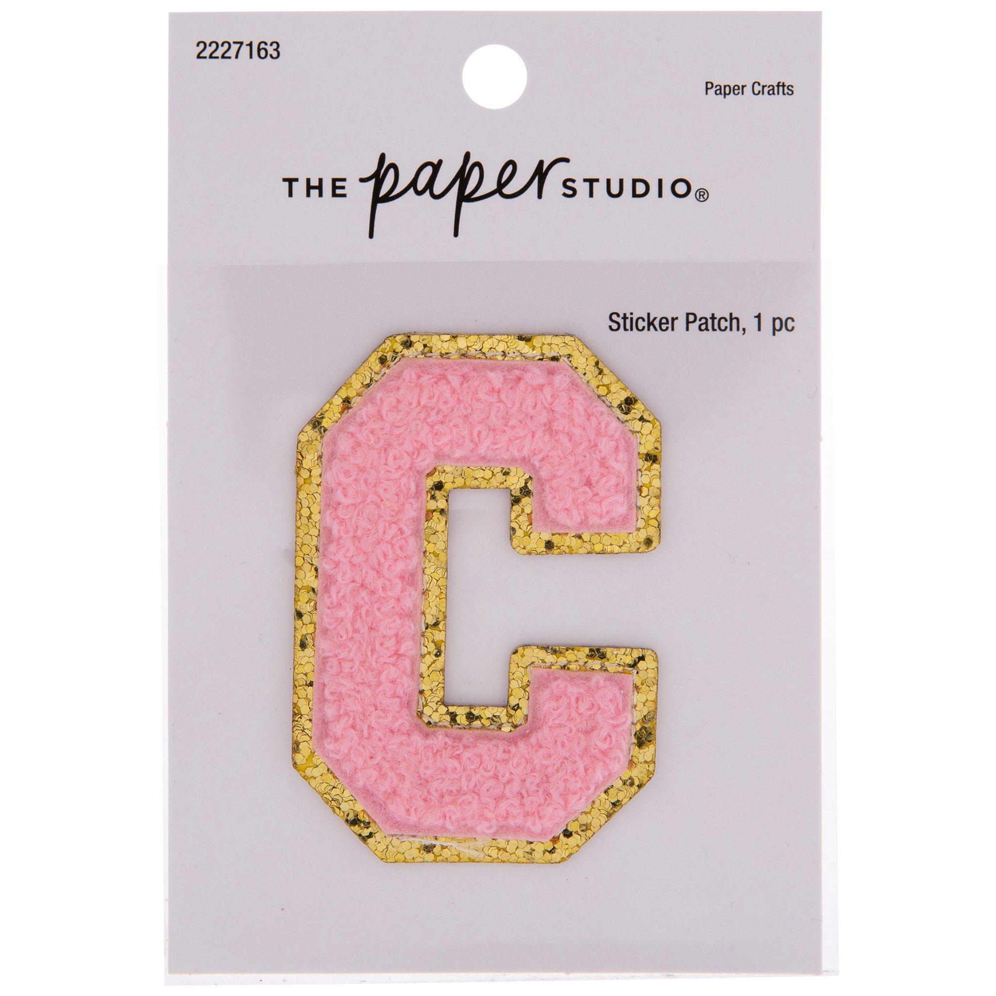 Pink Letter Patch Sticker, Hobby Lobby