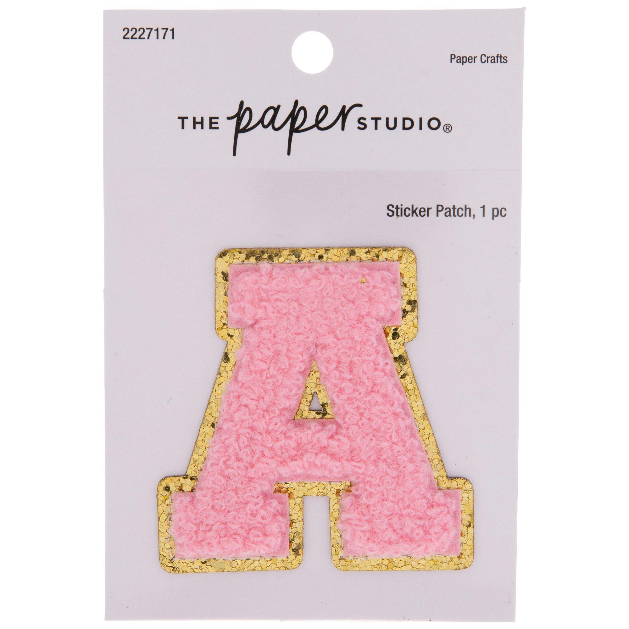 Pink Letter Patch Sticker, Hobby Lobby