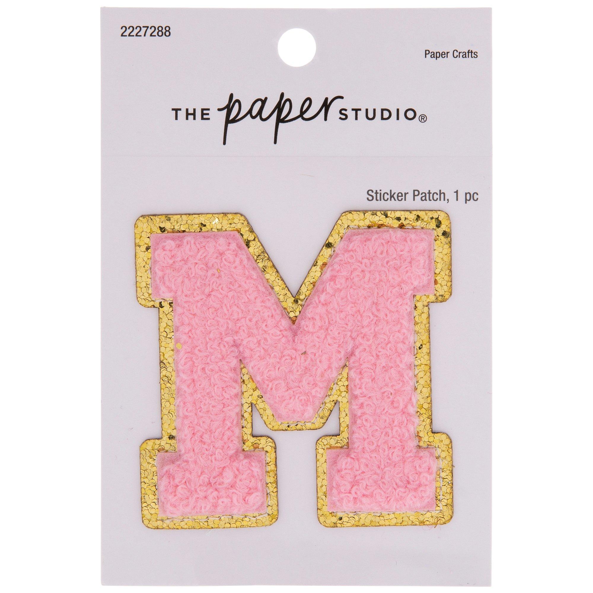 Pink & Gold Letter Patch Sticker Hobby Lobby 2227288