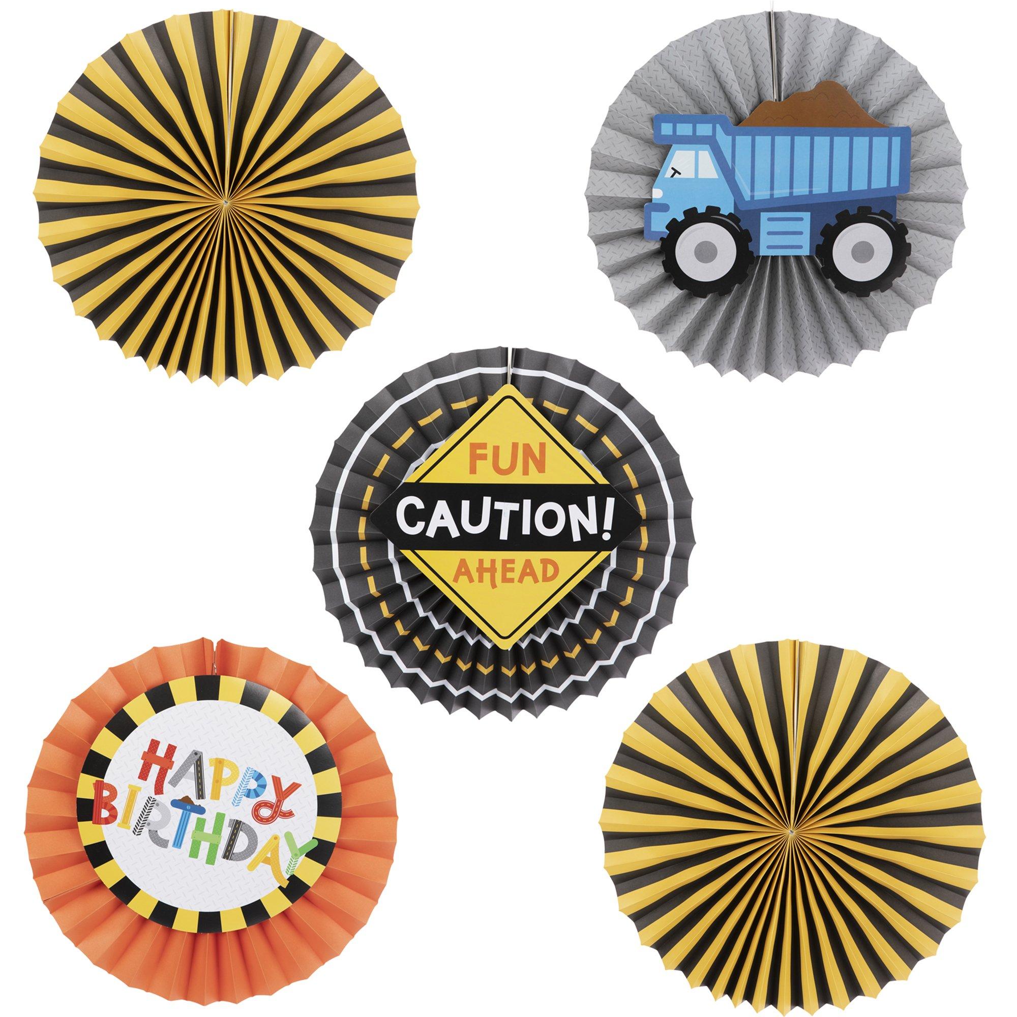 Construction Birthday Party Paper Fans Hobby Lobby 2227684