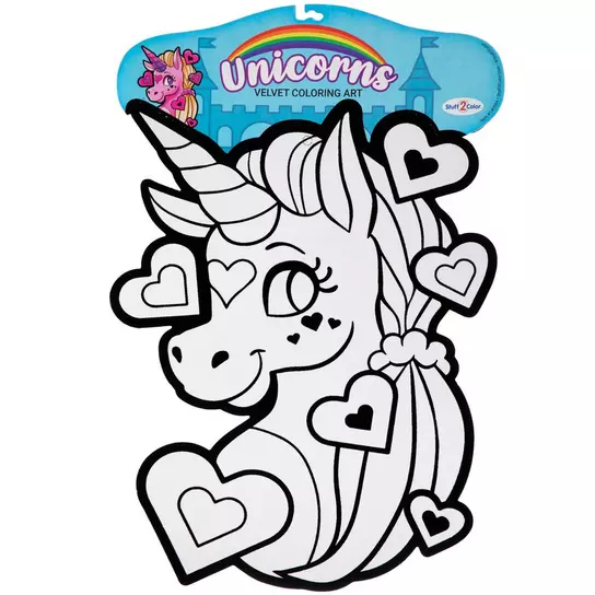 Hearts Unicorn Fuzzy Art, Hobby Lobby