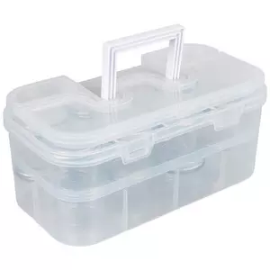 Creative Options Double-Sided 46-Compartment Thread Box - Clear
