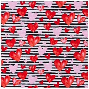 Valentine's Day Fabric Valentine Conversational Hearts Fabric Traditions  Valentine Hearts Valentine Lightweight Woven Quilting Sewing Cotton 