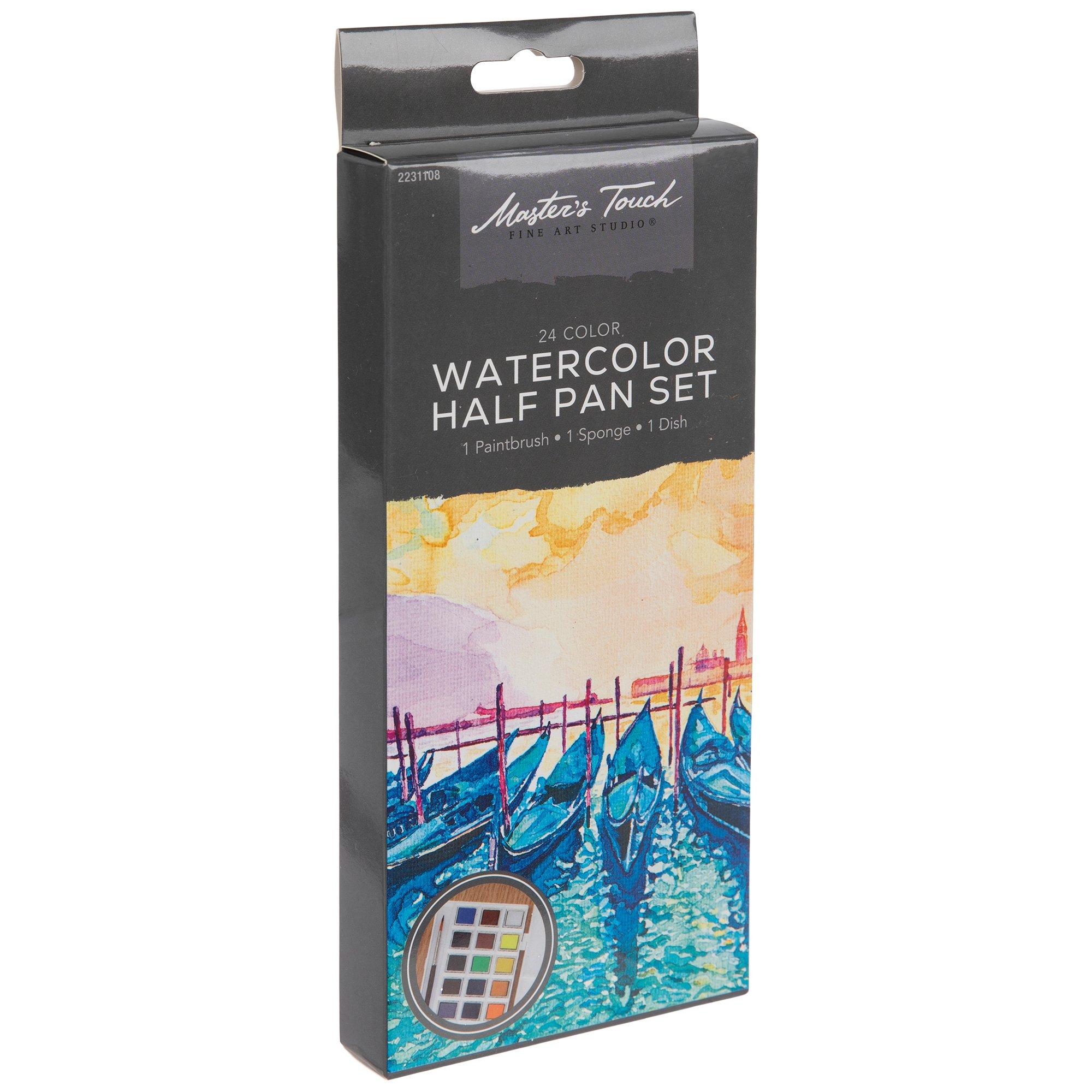 Master's Touch Watercolor Half Pans 24 Piece Set Hobby Lobby 2231108