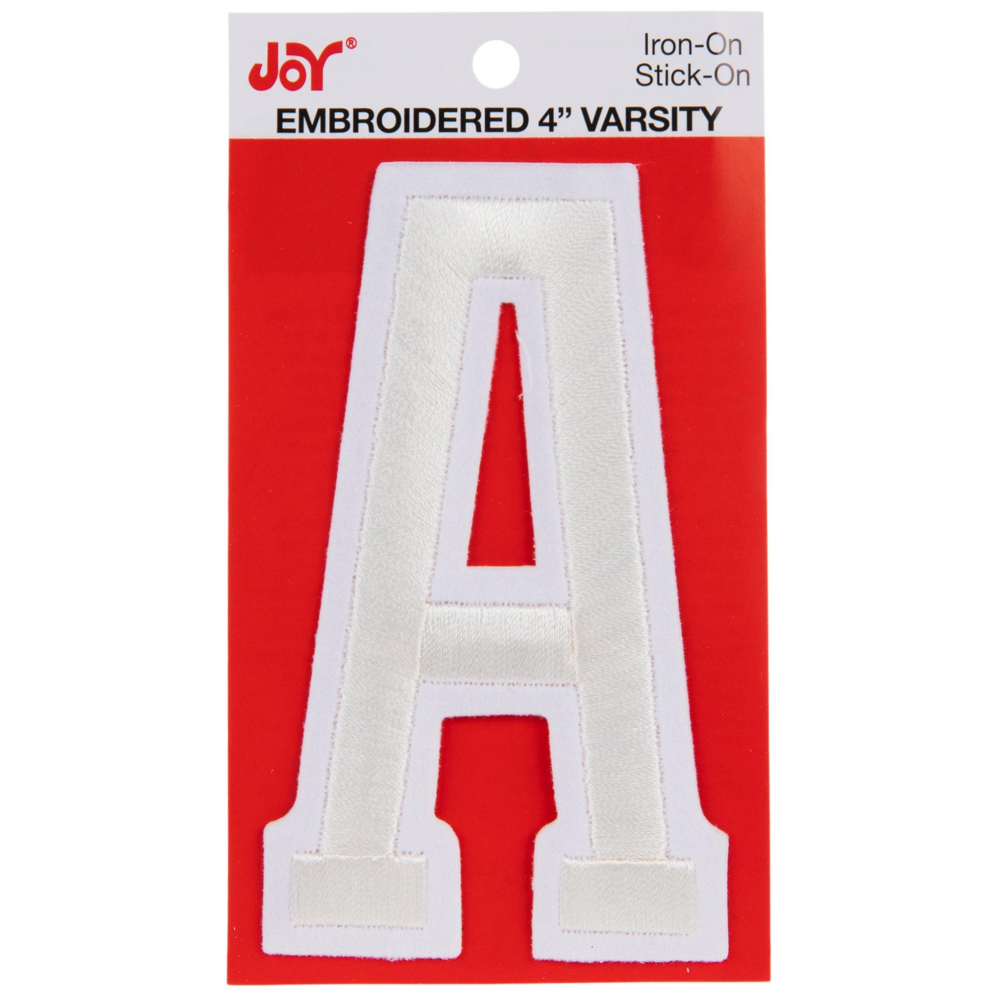 Embroidered Block Letter Iron-On Patches - 1, Hobby Lobby, 855908