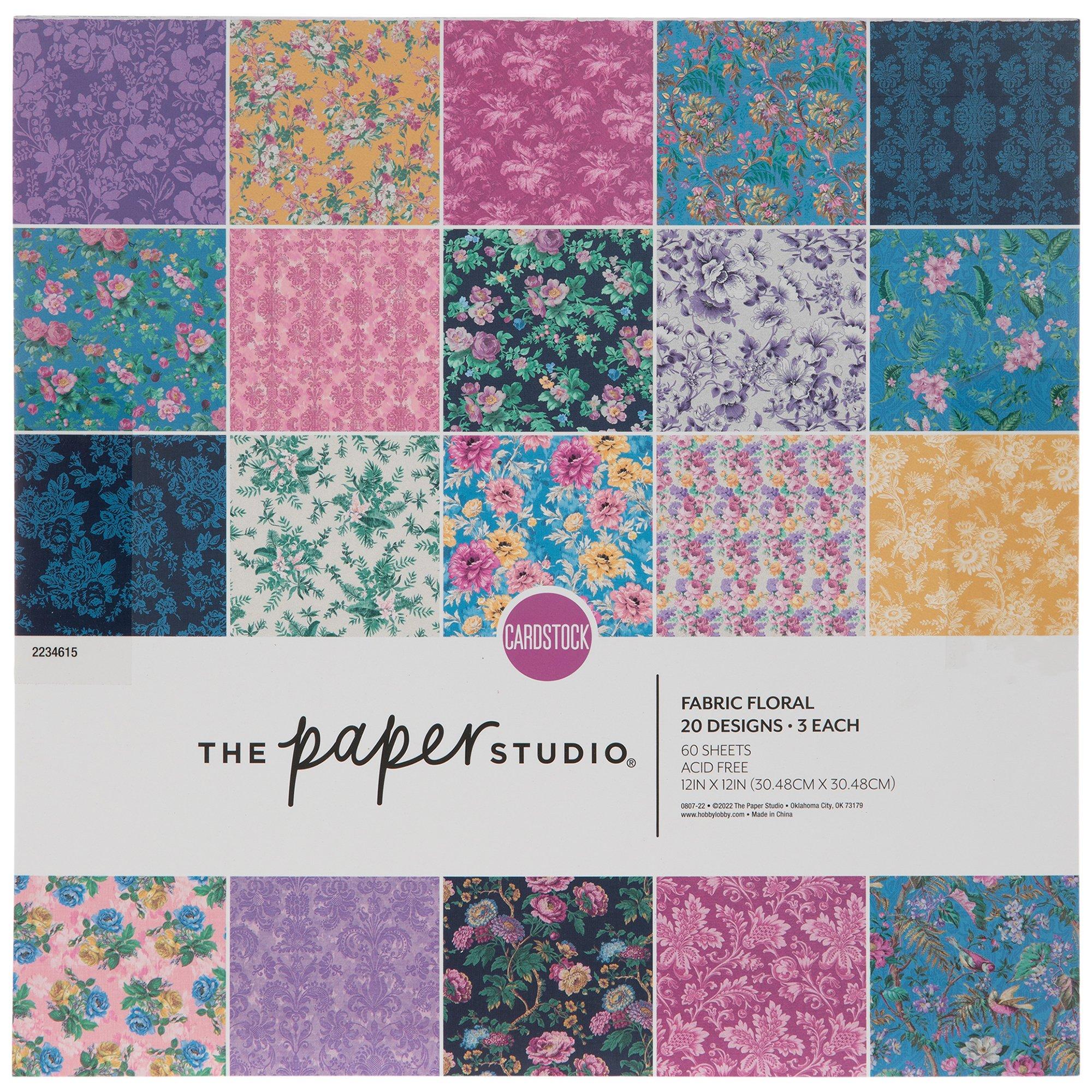Fabric Floral Paper Pack - 12 x 12, Hobby Lobby