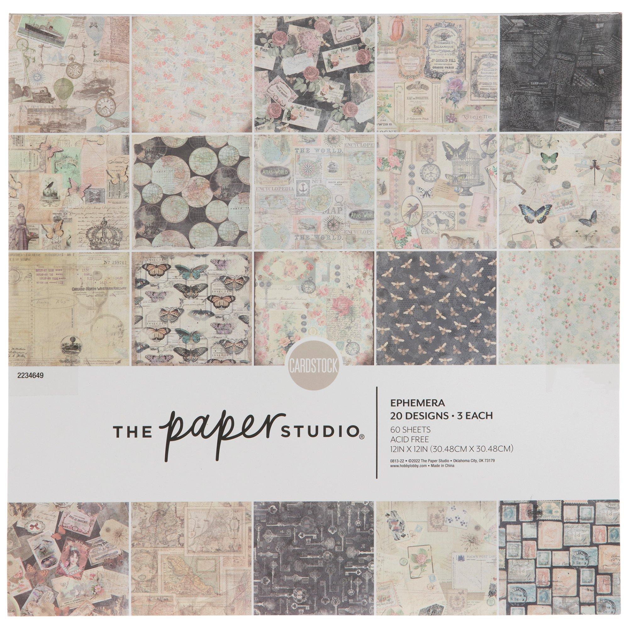 Ephemera Paper Pack 12" x 12" Hobby Lobby 2234649