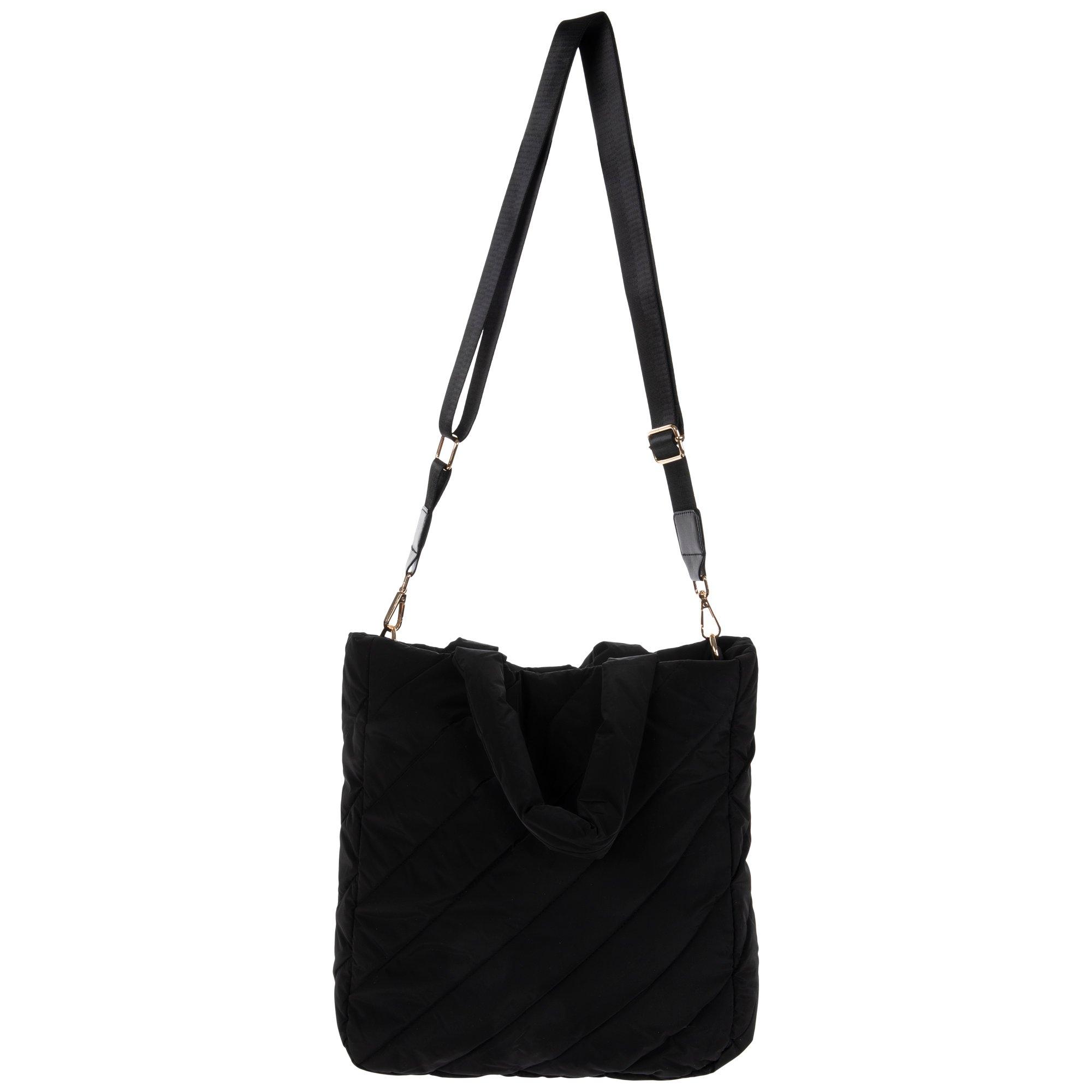 Black Diagonal Stripe Puffy Tote Bag Hobby Lobby 2235083