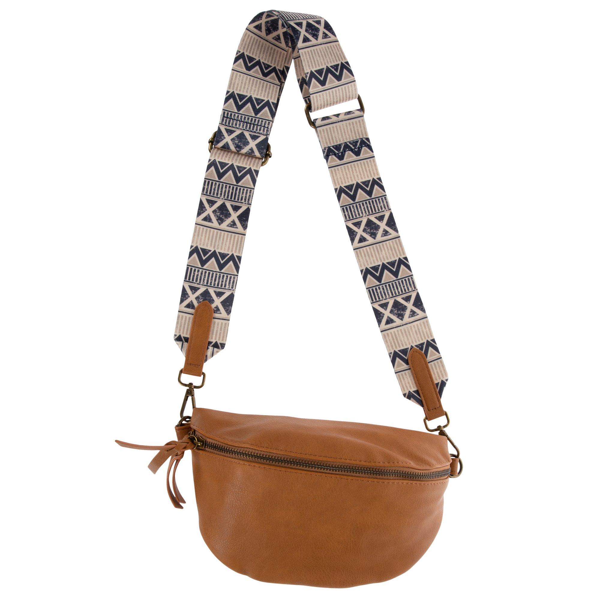 Geometric Pattern Chain Decor Waist Bag Geometric Print Fanny Pack