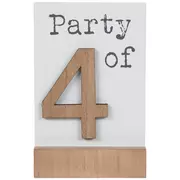 Party Of 4 Wood Decor