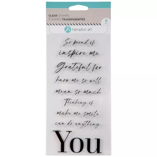 Inspirational Words Clear Stamps, Hobby Lobby