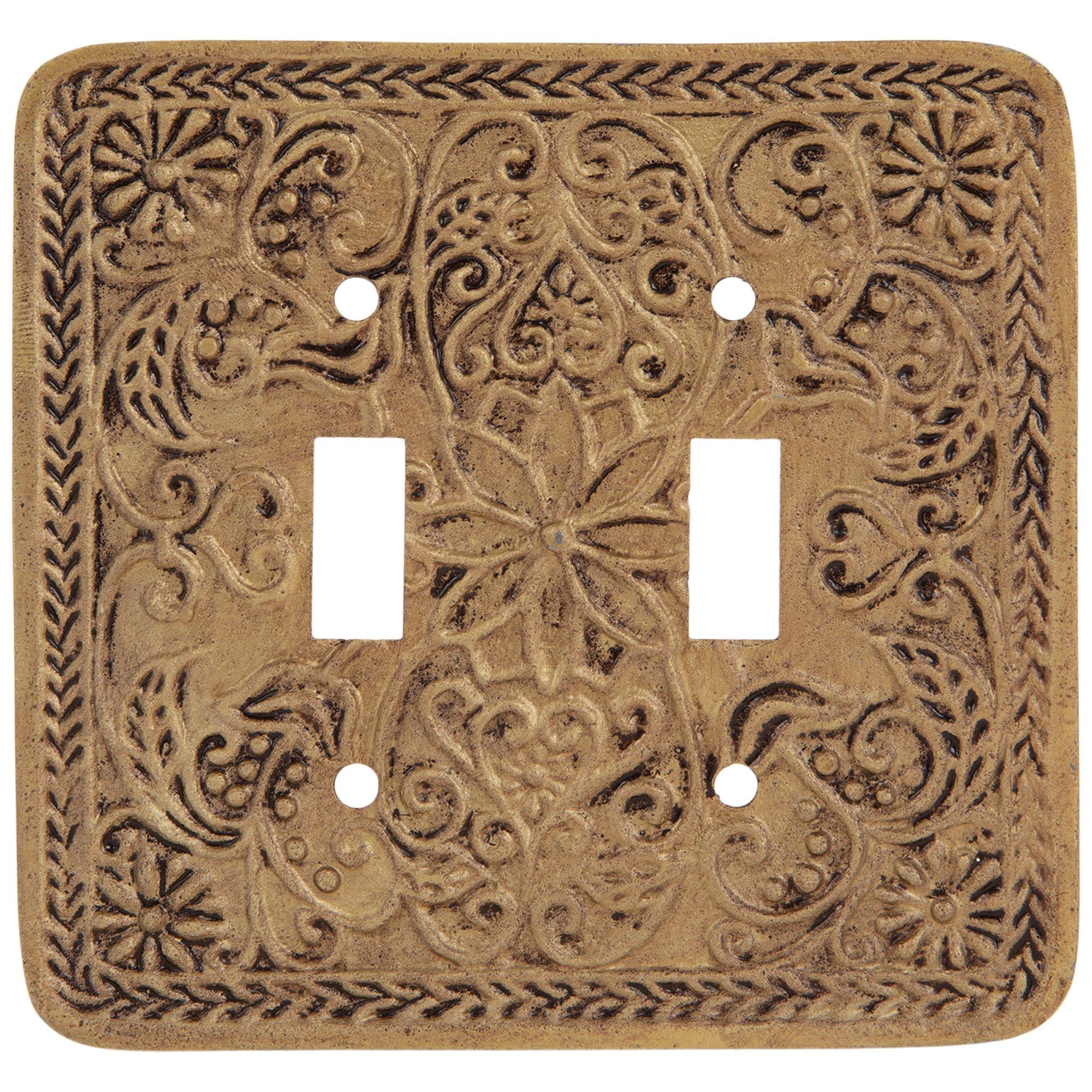 Antique Brass Ornate Double Switch Plate Hobby Lobby 2237485