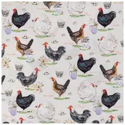 Roosters Cotton Calico Fabric