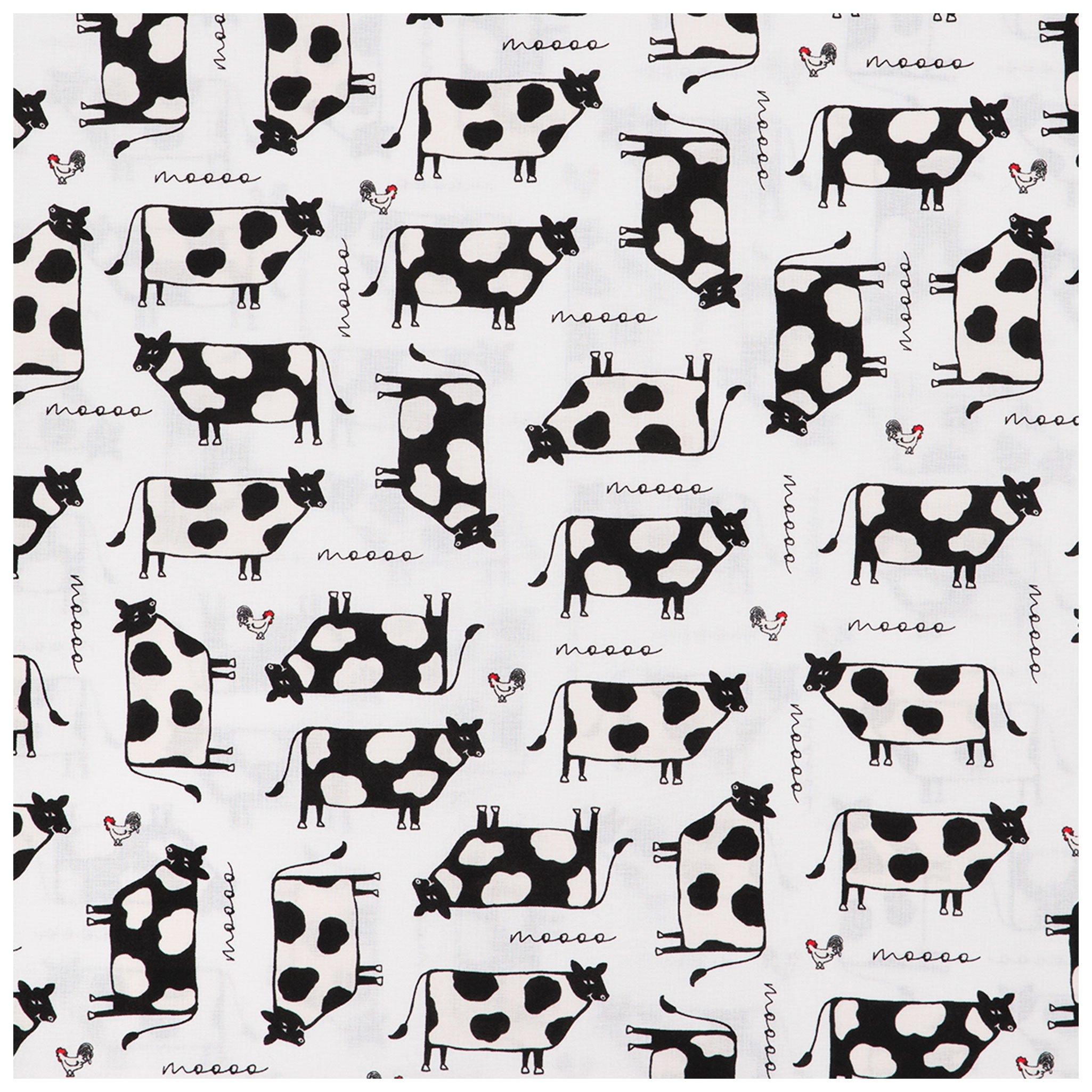 Cow Portraits Cotton Calico Fabric, Hobby Lobby