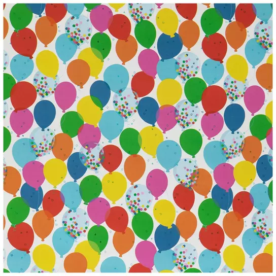 Multi-Color Balloons Gift Wrap