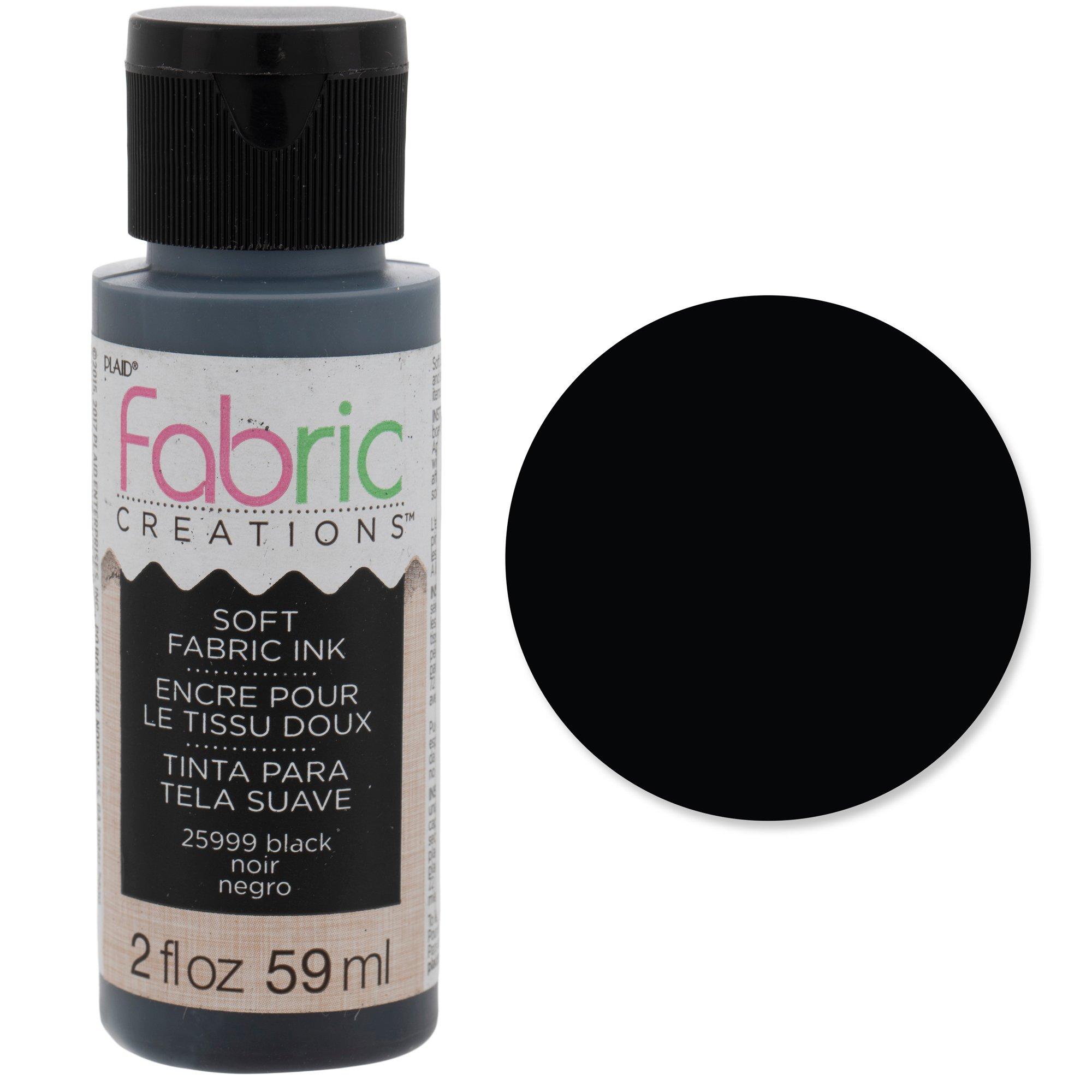 Plaid Fabric Creations Soft Fabric Ink - Black 2 oz.