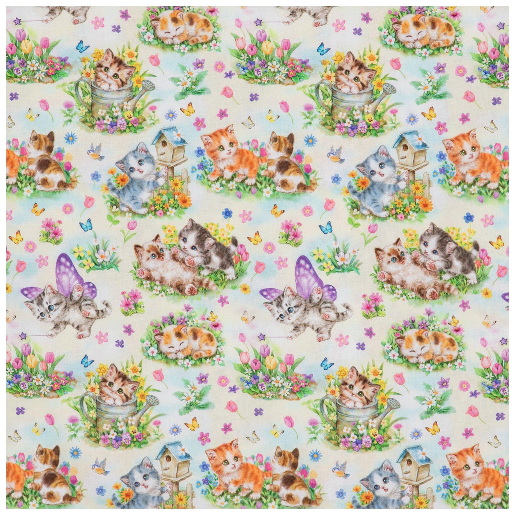 Cat Cotton Fabric By The Yard, Rainbow Fabric, Print Fabric, Baby Fabric,  Meow Fabric, Quilting, Nursery Fabric, Children Cat - Yahoo Shopping