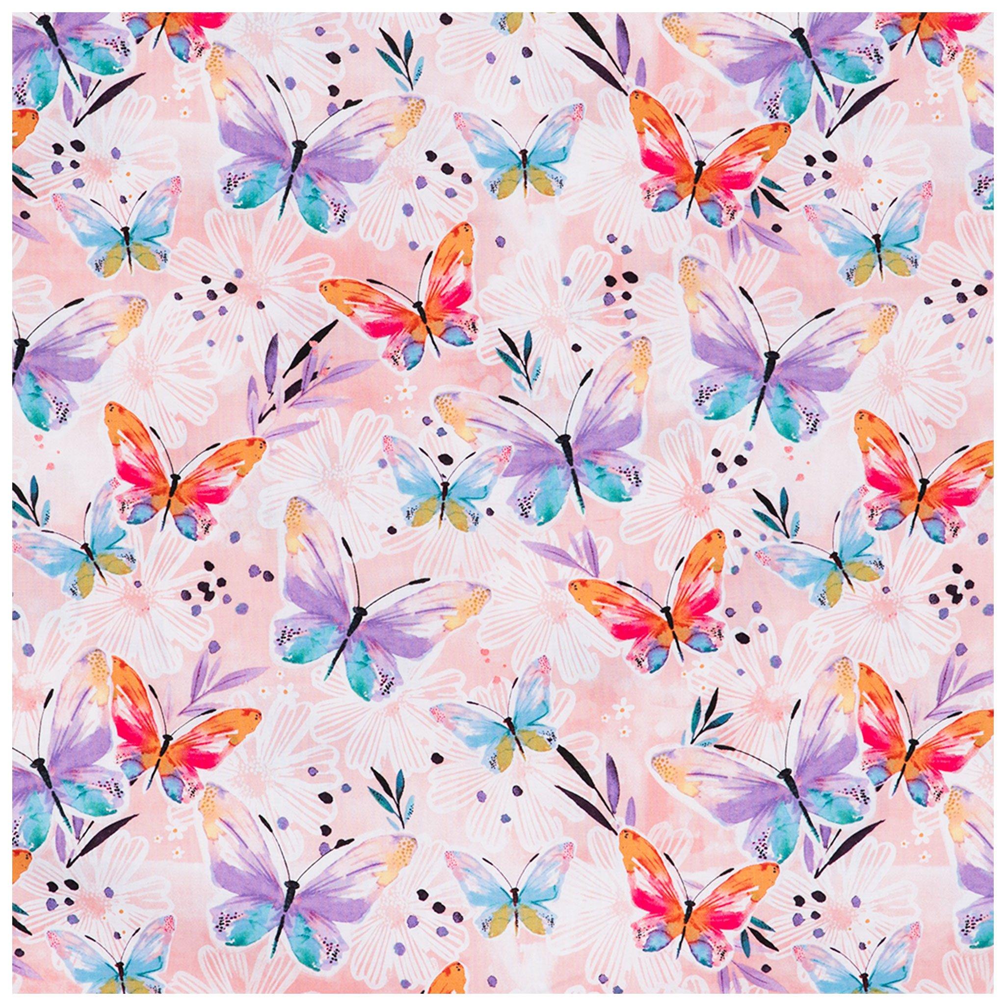 Sweet Summertime Butterfly Cotton Calico Fabric Hobby Lobby 2241180